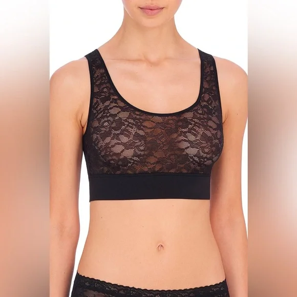 Natori Sz XL Bliss Femme Lace Bralette in Black - Picture 7 of 15